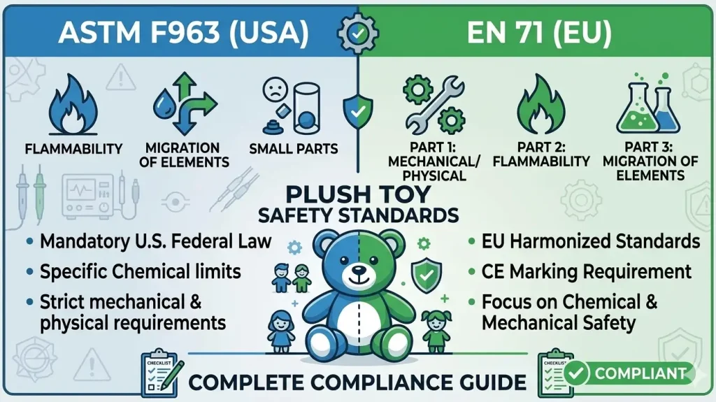 ASTM F963 vs EN 71 Plush Toy Standards