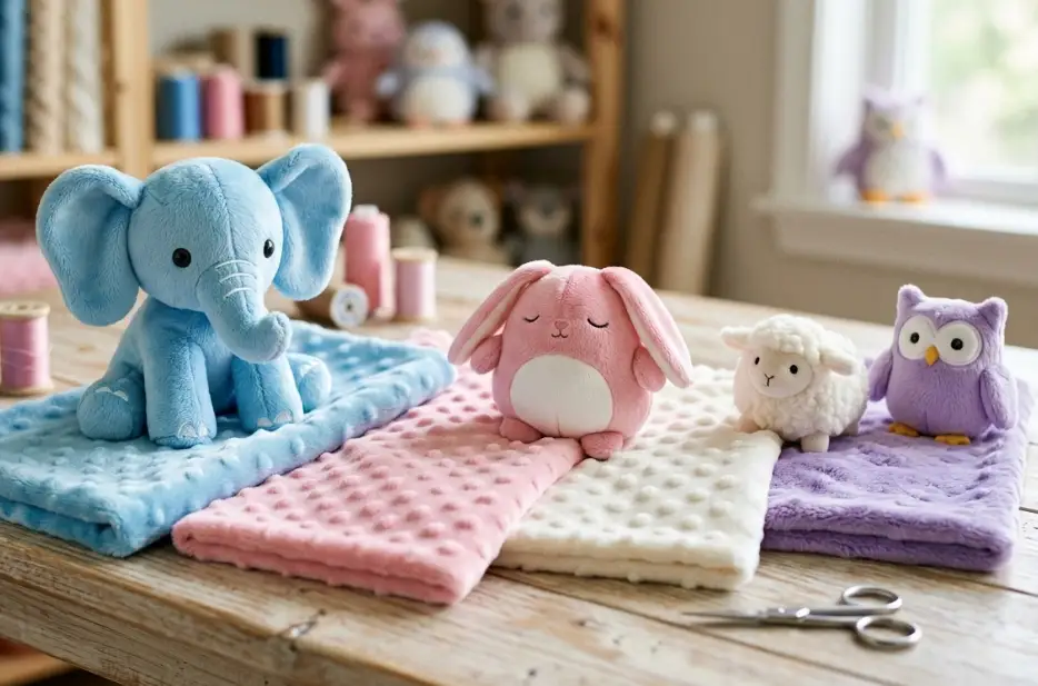 Minky cuddle fabric for plush toys