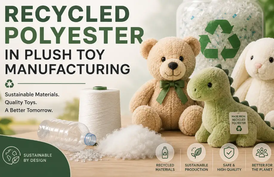 Recycled polyester in plush toy manufacturing