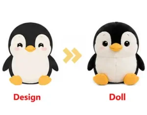 custom plushie penguin