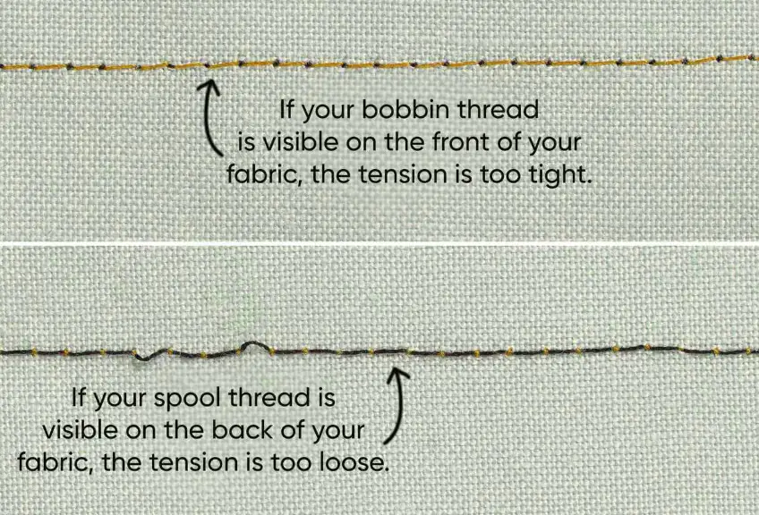 Thread tension and pile direction