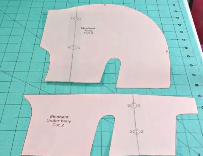 plush toys pattern cutting